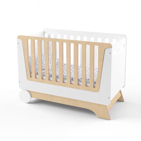 Crib Nova Kit white / natural wood