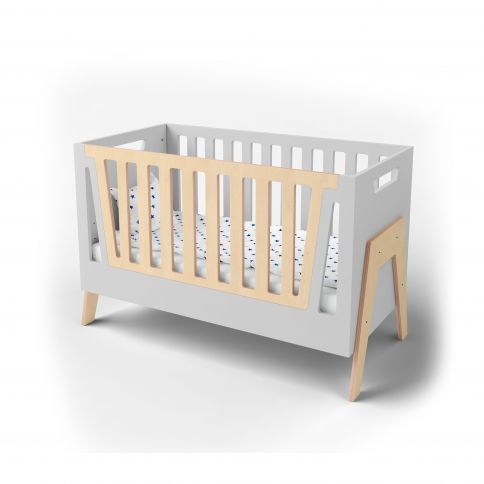 Crib Shuttle gray / natural wood