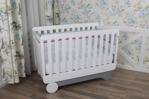 Crib Nova white / gray