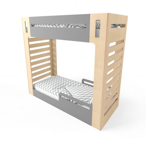 Bunk bed CuRocks 2.0 natural wood / gray