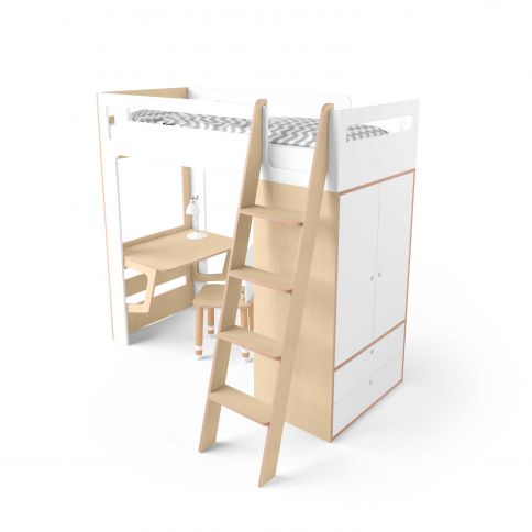 Loft-Bed Smart Cube white