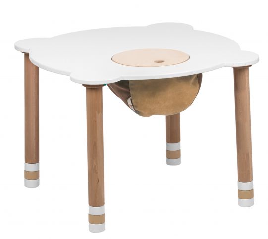 Round white table