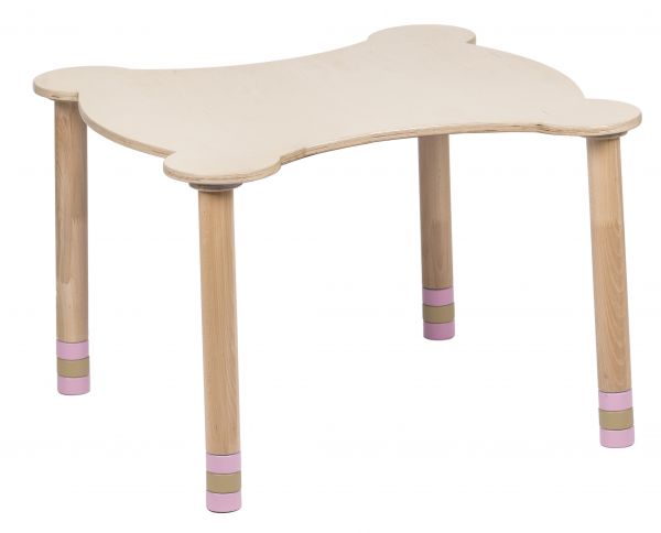 Figured table pink / natural wood