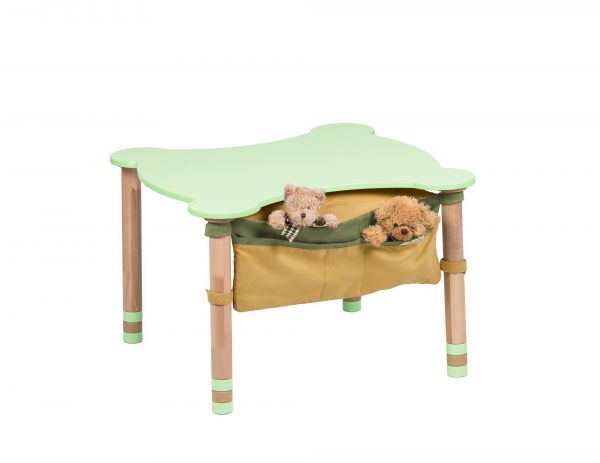 Figured table with a pocket green