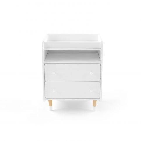 Chest of drawers with changing table Bubble II white