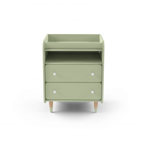 Chest of drawers with changing table Bubble II green