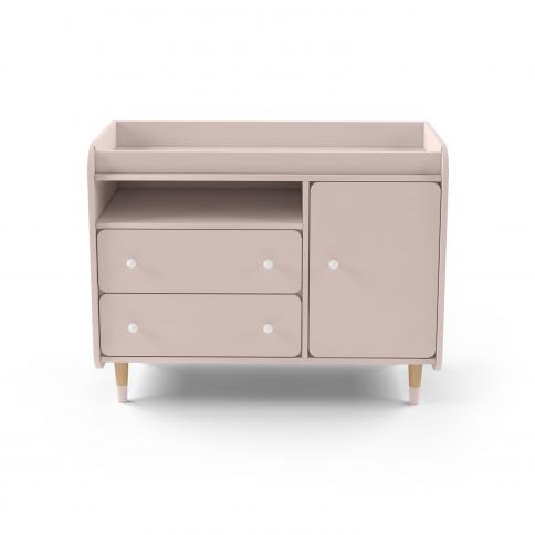 Chest of drawers with changing table Bubble II Duo pink