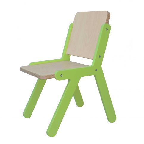 Children's chair Lines 2 green