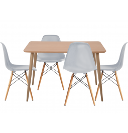 Dining set GT DT15045 / X-D10 Light Gray (table + 4 chairs)