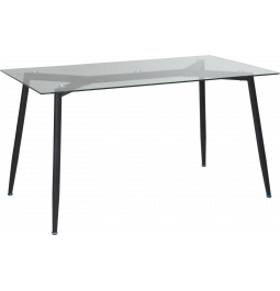 Table GT K-4006 (140x80x76) Clear glass / Black