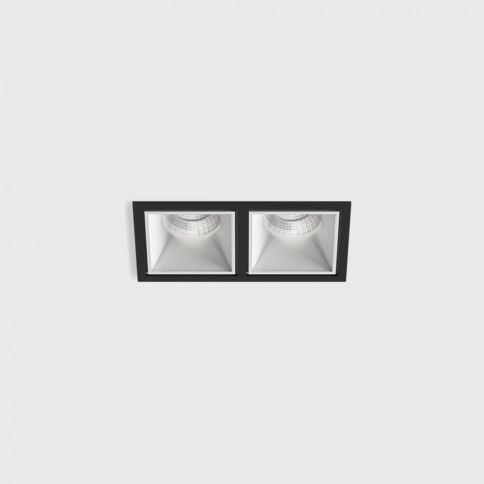 CELL 2, L173mm, W90mm, H82mm, LED 2 x 9W, 3000K, blanco / negro