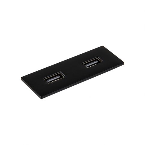 Toma USB VersaPICK, 2 puertos USB (5V / 9V, 3A / 2A), 110-220V negro