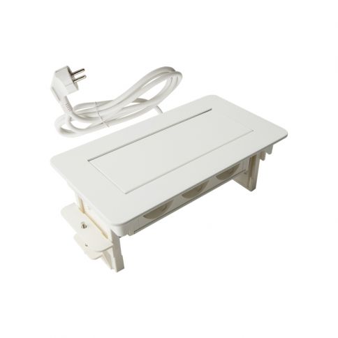 Caja de enchufes empotrable Lumine SPACE 3x enchufes blanco