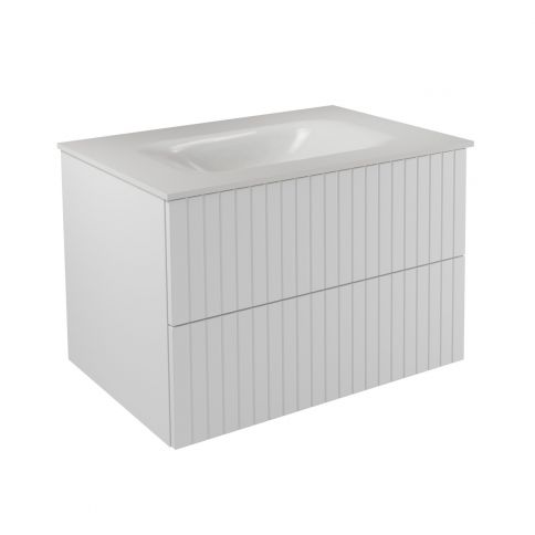 Besco Akya Linea blanco mate + lavabo blanco brillante