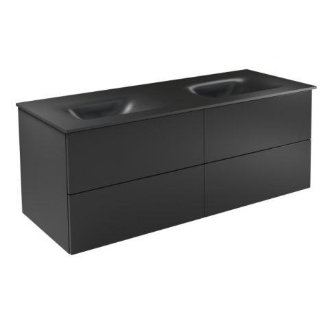 Besco Akya Classic 131 Gun Metal brillante + lavabo gun metal