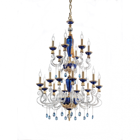 Euroluce Barocco L12+6 Lux Azul