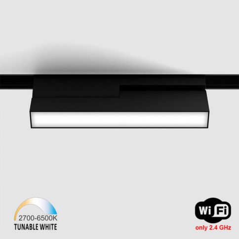 IN_LINE LINEA B 205 TW, L205mm, W24,5mm, H107mm, LED 6W, TW DIM: 2700K(419Lm)-6500K(435Lm), 48V DC, IP20, negro