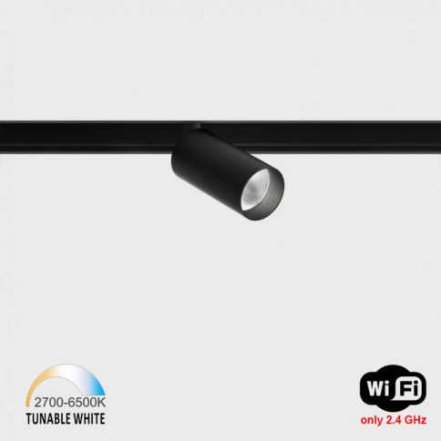 IN_LINE TUB S A 60 TW, D30mm, H60mm, LED 6.3W, TW DIM: 2700K(393Lm)-6500K(454Lm), 48V DC, IP20, negro