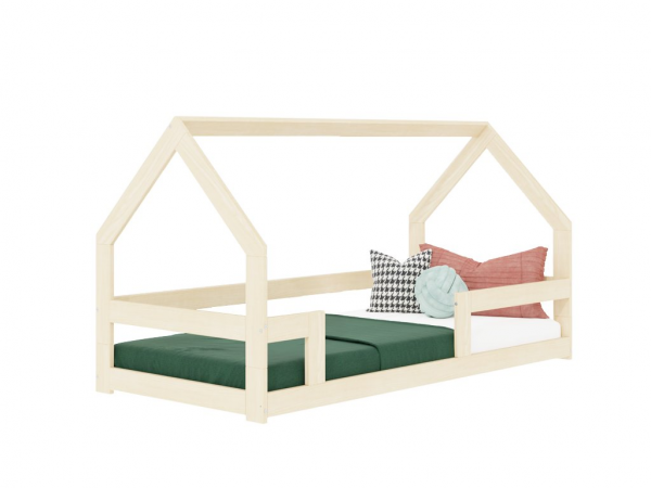 Benlemi SAFE de madera con tres protectores de cama 90x160 cm