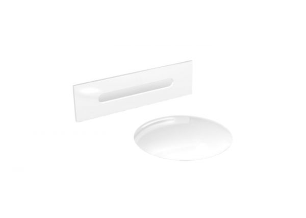 Besco Tapa de desagüe y rebosadero blanca