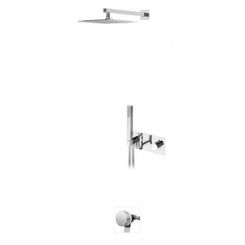 Bruma Royale Juego termostático para bañera y ducha con cabezal, teleducha y grifo monomando para bañera Cromo