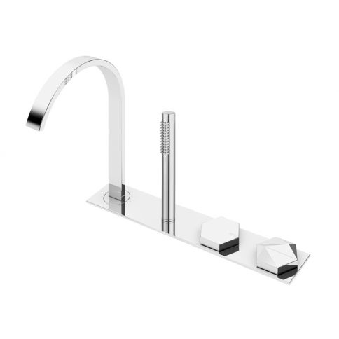 Bruma Utopia Mezclador progresivo para bañera/ducha con boquilla antisalpicaduras integrada, manguera de ducha Lux gris con accesorios Cielo nocturno