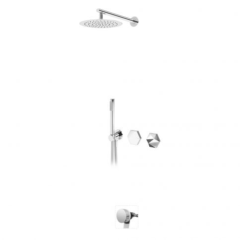 Bruma Utopia Conjunto progresivo de bañera y ducha con cabezal de ducha, juego de ducha de mano y grifo para bañera, Amanecer