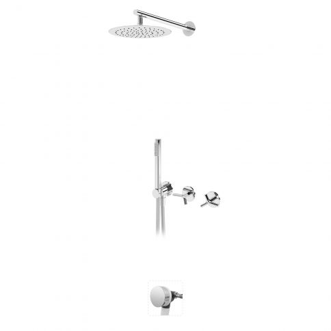 Bruma Genesi Conjunto de baño-ducha progresivo con rociador Ø250 mm, ducha de mano y llenado de bañera, Amanecer