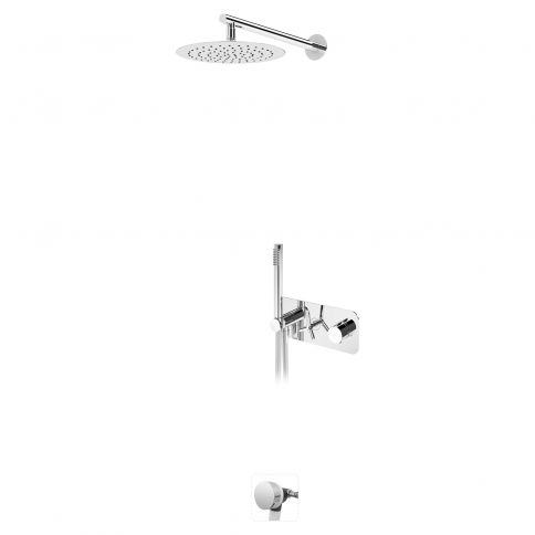 Bruma Genesi Conjunto termostático de baño-ducha con rociador Ø250 mm, ducha de mano y llenado de bañera, Puesta de sol
