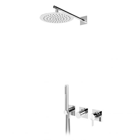 Bruma Breeze Conjunto de ducha con rociador Ø250 mm y ducha de mano, Blanco puro