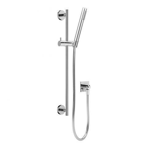 Bruma Breeze Conjunto de ducha con toma de agua, barra de ducha EloX, flexo Lux y ducha de mano Elo - FlowQ, Cromo