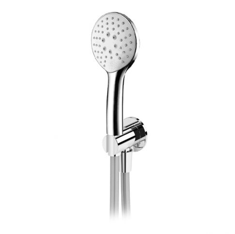 Bruma Genesi Conjunto de ducha con toma de agua, flexo Lux y ducha de mano Body&Soul, Cromo