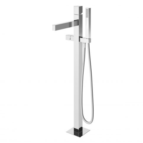 Bruma Adamastor Mezclador de pie para baño-ducha, Blanco puro