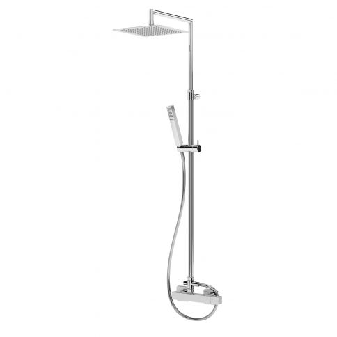 Bruma Adamastor Sistema de ducha con rociador orientable y barra de ducha, Cromo