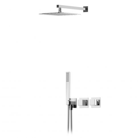 Bruma Adamastor Conjunto con rociador de 250x250 mm y ducha de mano, Puesta de sol
