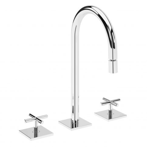 Bruma Hera mezclador de bidé de 3 orificios, Gunmetal