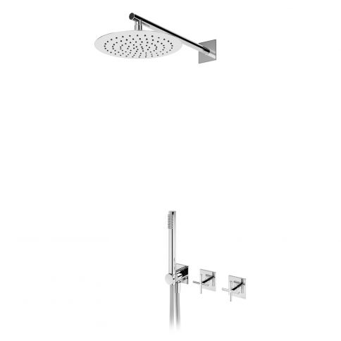 Bruma Hera Conjunto progresivo con cabezal de ducha Ø250 mm y teleducha, Cromo