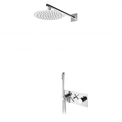 Bruma Hera Conjunto termostático con cabezal de ducha Ø250 mm y teleducha, Amanecer