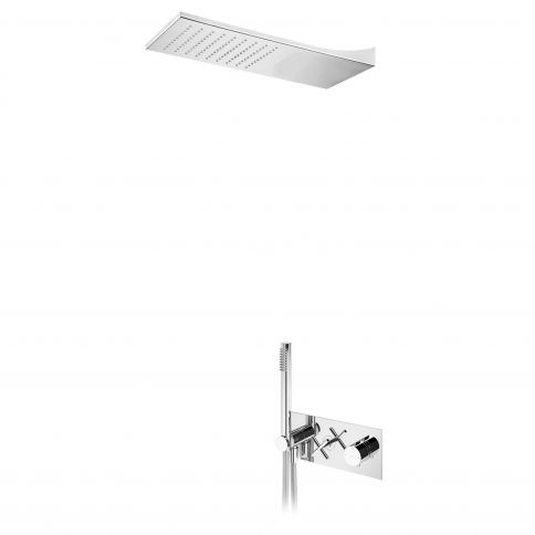 Bruma Hera Conjunto termostático con ducha Line (Lluvia) y teleducha, Cielo Nocturno