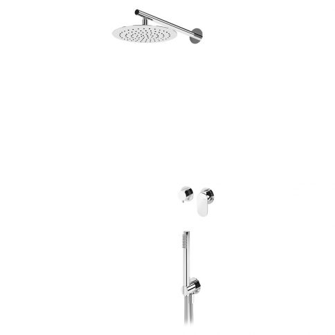 Bruma Spring Conjunto de ducha con rociador Ø250 mm y conjunto de ducha de mano Elo, Niebla Matinal