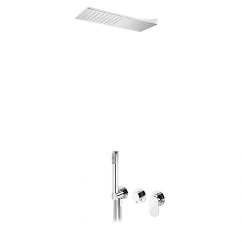 Bruma Spring Conjunto con rociador Line (Lluvia) y ducha de mano Elo, Niebla Matinal
