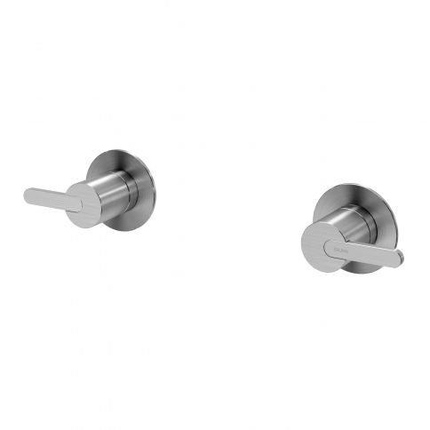 Bruma X-Alpha Mezclador empotrado de 2 orificios con 1 salida, Acero inoxidable satinado