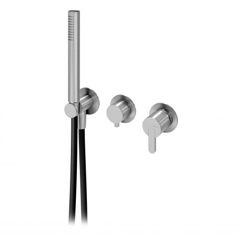 Bruma X-Alpha Mezclador horizontal con conjunto de teleducha, Acero inoxidable satinado