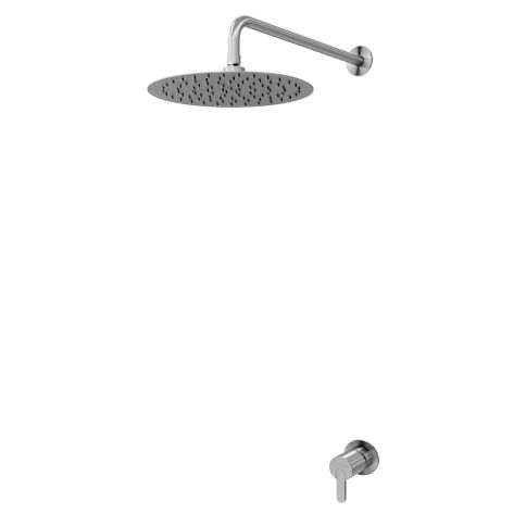 Bruma X-Alpha Conjunto de ducha con rociador Ø250 mm, Acero inoxidable satinado