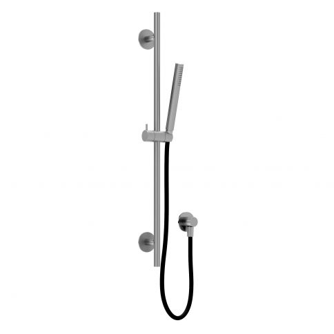 Bruma X-Alpha Conjunto con toma de agua, barra de ducha, flexo Lux 175 cm y teleducha, Acero inoxidable satinado