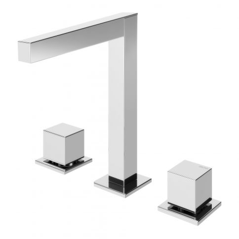 Bruma Escudo Mezclador de lavabo de 3 orificios, Gunmetal