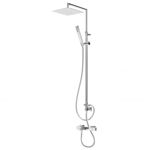 Bruma Escudo Sistema de baño-ducha con rociador orientable de ABS 200x200 mm y barra de ducha, Cielo nocturno
