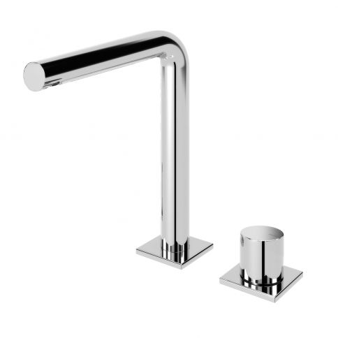 Bruma Lusa Monomando de lavabo de 2 agujeros, Satinox