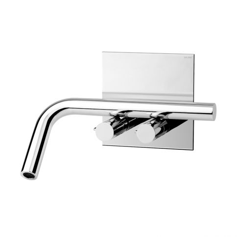 Bruma Lusa Monomando empotrado de lavabo con caño vertical, Gunmetal