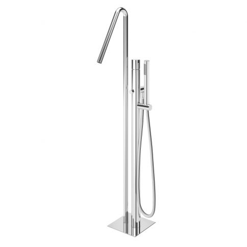 Bruma Lusa Mezclador de bañera/ducha de pie con caño independiente, Satinox